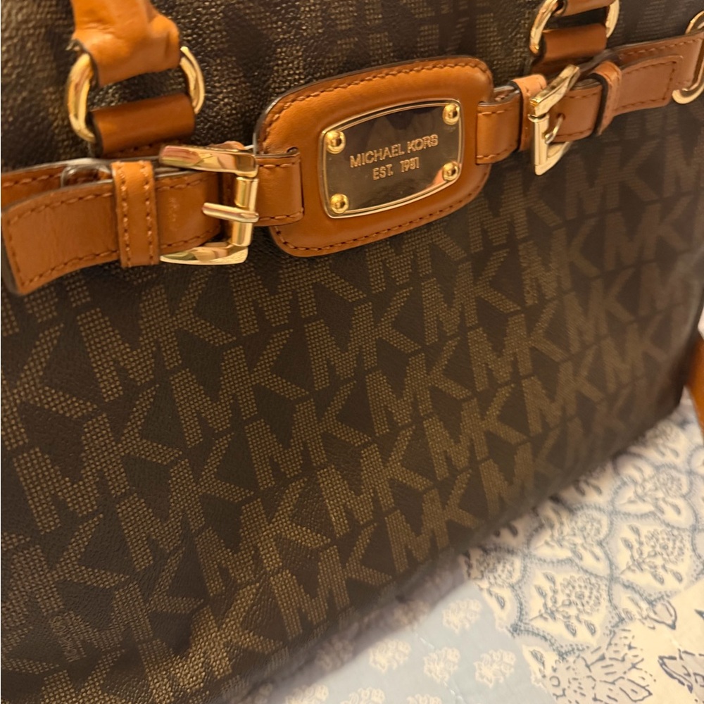 Michael Kors Dark Brown Monogram Tote
